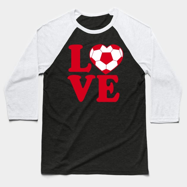 I Love Soccer Baseball T-Shirt by phughes1980